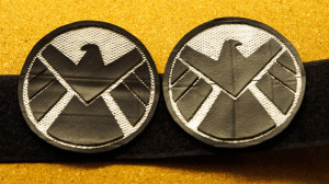 Home-made shoulder patches completed